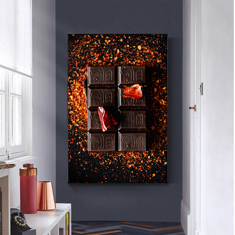 Kitchen Wall Decorations Ingredients Chili And Chocolate For Restaurant Canvas Print Art Cuadros No Frame Modern Room Decor