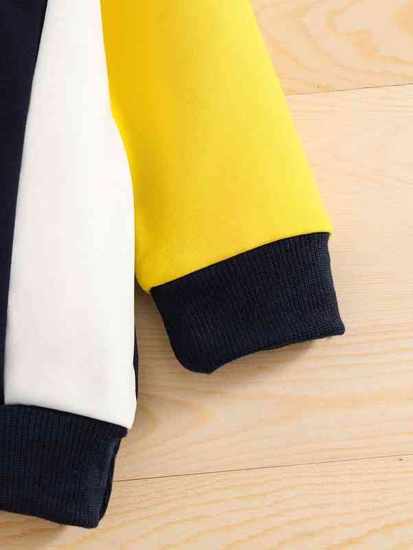 Baby Color Block Letter Graphic Pullover SHE