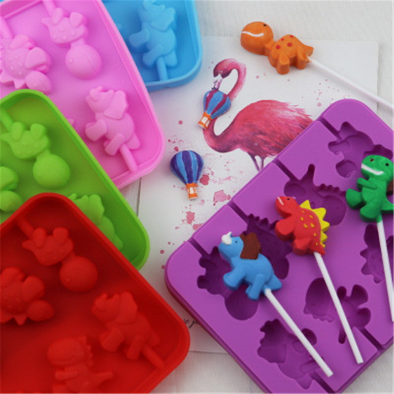 8 Cavities Dinosaur Shape Lollipop Silicone Mold DIY Chocolate Baking Molds Nonstick Hard Candy Sugar Craft Cake Decoration
8 Cavities Dinosaur Shape Lollipop Silicone Mold DIY Chocolate Baking Molds Nonstick Hard Candy Sugar Craft Cake Decoration