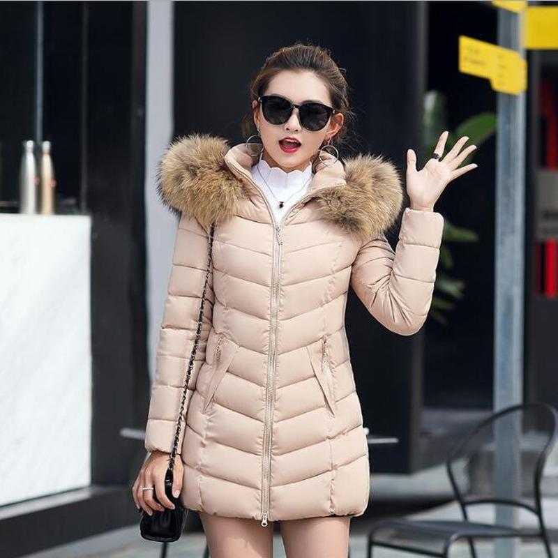 Winter Jacket Women Plus Size Womens Down Cotton Parkas Thicken Outerwear Solid Hooded Coats Female Slim Basic Tops Women's Trench