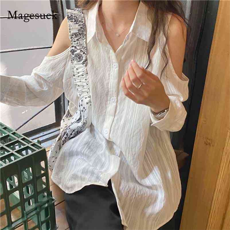 Long Sleeve Off-Shoulder Tops Autumn Fashion Woman Shirts Korean Style Single Breasted Blouses Women White Blusas 10959 210518
Long Sleeve Off-Shoulder Tops Autumn Fashion Woman Shirts Korean Style Single Breasted Blouses Women White Blusas 10959 210518