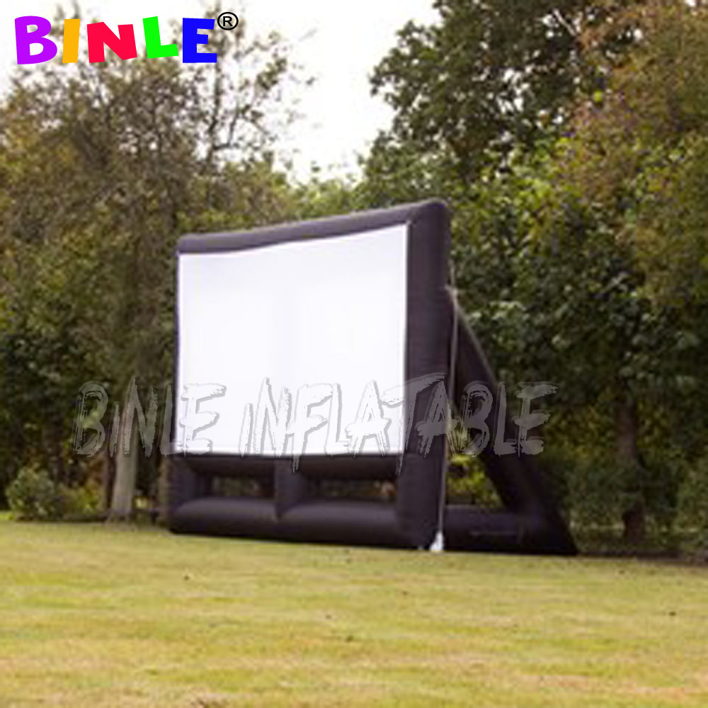 Small Inflatable Projection Movie Screen outdoor mini TV projector air cinema Balloon with airblown for kids home party equipment