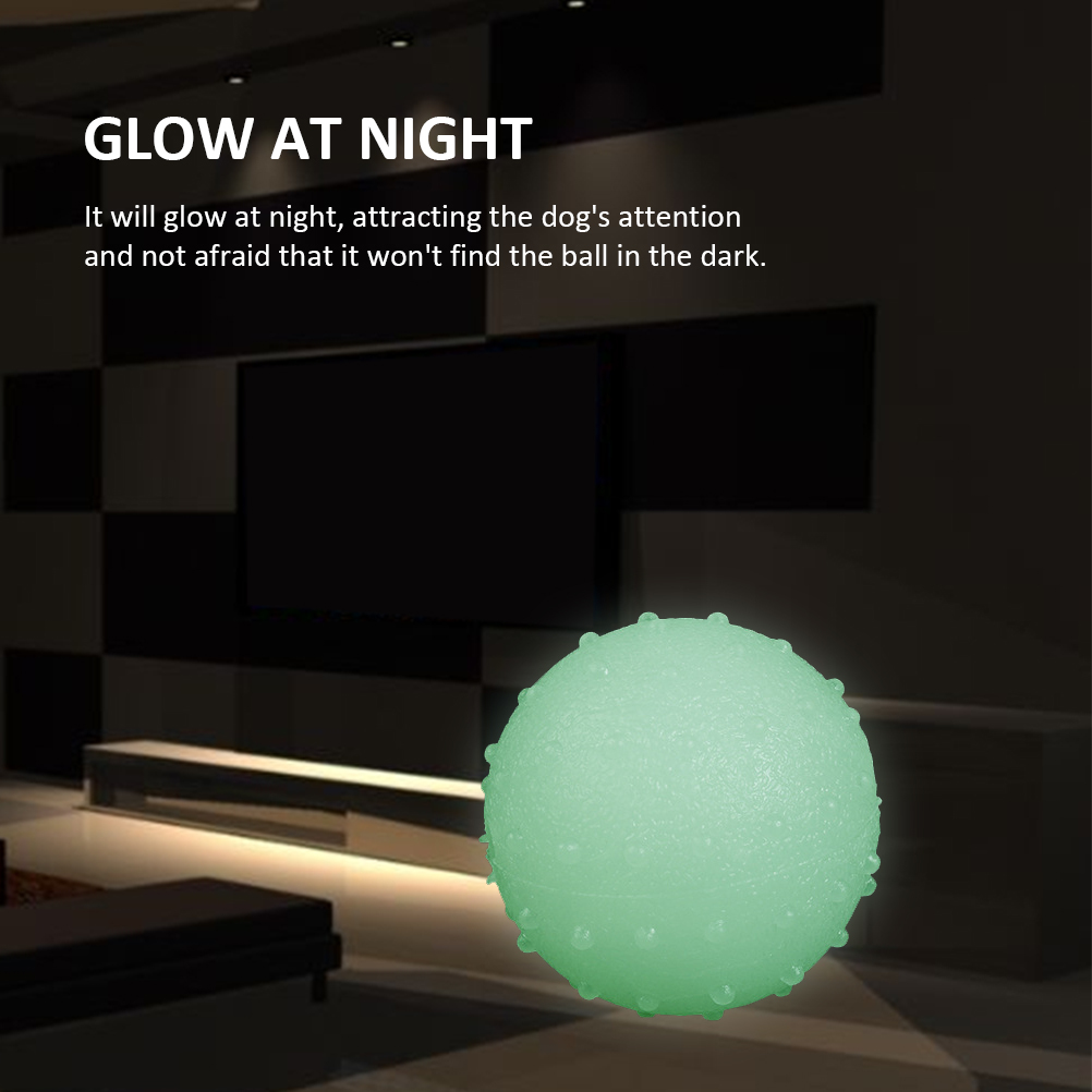 Pet Dog Luminous Ball Rubber Bite Resistant Squeeze Toys Seal Anti-stress Fluorescence Puppy Interactive Supplies chew toys