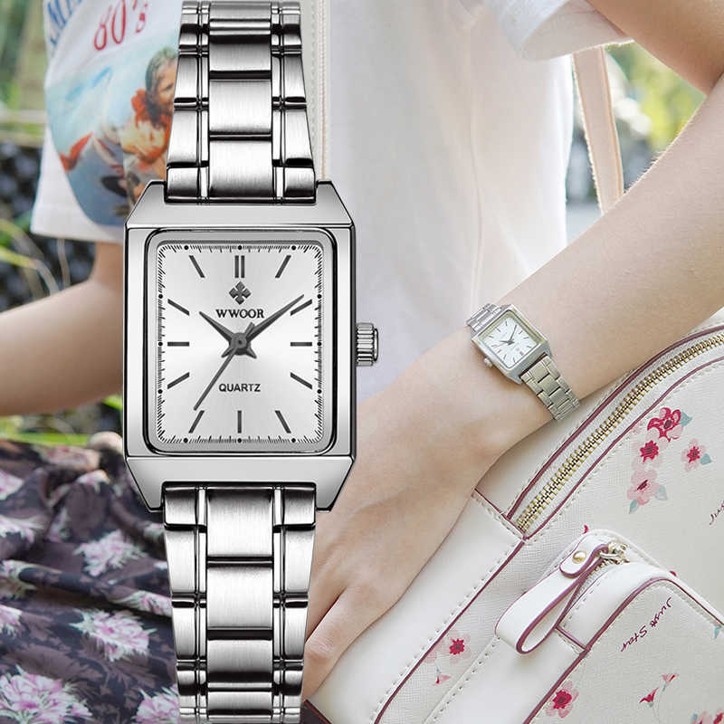 Montre Femme WWOOR Luxury Brand Womens Watches Fashion Rectangle Small Woman Quartz Dress Ladies Bracelet Wrist 210616, Brown white
Montre Femme WWOOR Luxury Brand Womens Watches Fashion Rectangle Small Woman Quartz Dress Ladies Bracelet Wrist 210616, Brown white