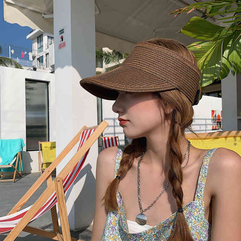 Kezhamawei summer travel sun protection straw hat women's net red empty top hat foldable beach holiday sun hat, Beige
Kezhamawei summer travel sun protection straw hat women's net red empty top hat foldable beach holiday sun hat, Beige
