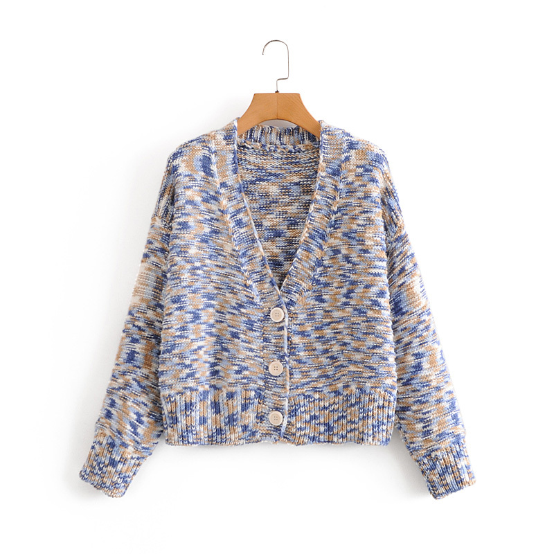 fall winter sweater coat women Korean fashion sweet cute V-neck candy color loose oversized knitted cardigan tops 210508