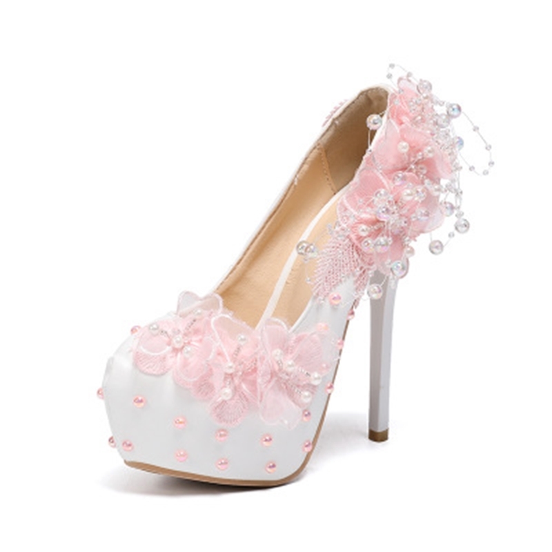 Available wedding shoes High Heel 14CM lace flower pearl lady stiletto large size waterproof platform for women 210712, Black
Available wedding shoes High Heel 14CM lace flower pearl lady stiletto large size waterproof platform for women 210712, Black