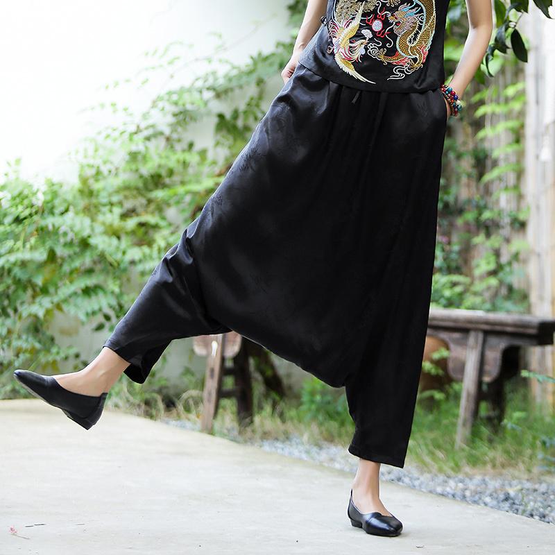 Women's Pants & Capris Black Harem Women 2021 Summer Fashion Ethnic Style Vintage Harajuku Large Size Elastic Waist Trousers Casual Loose Fe
Women's Pants & Capris Black Harem Women 2021 Summer Fashion Ethnic Style Vintage Harajuku Large Size Elastic Waist Trousers Casual Loose Fe
