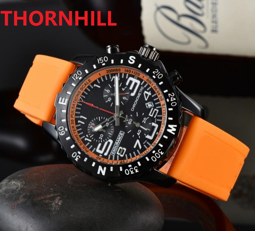 High quality fashion mens six-pins work quartz watch 42MM rubber silicone strap Stainless steel case bracelet waterproof Wristwatch, As pic
High quality fashion mens six-pins work quartz watch 42MM rubber silicone strap Stainless steel case bracelet waterproof Wristwatch, As pic
