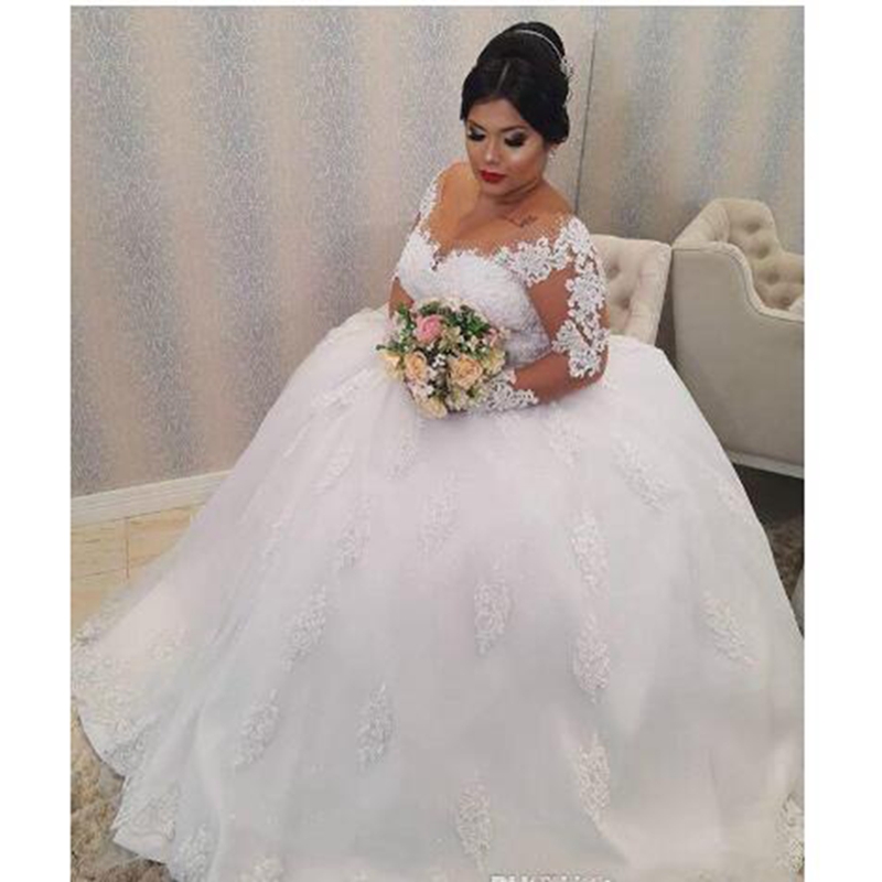 Ball Gown Long Sleeve Wedding Dress with Lace Appliques Long Train Wedding Dresses, Black
Ball Gown Long Sleeve Wedding Dress with Lace Appliques Long Train Wedding Dresses, Black