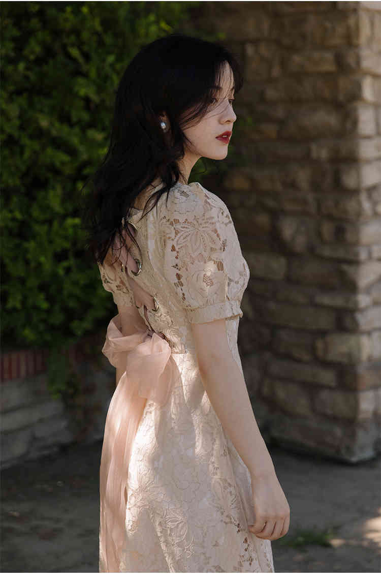 Retro Summer Women Sexy Backless Cross Lace Up Bow Party Dresses Elegant Lady Fashion Slim Female Long Vestidos 210519