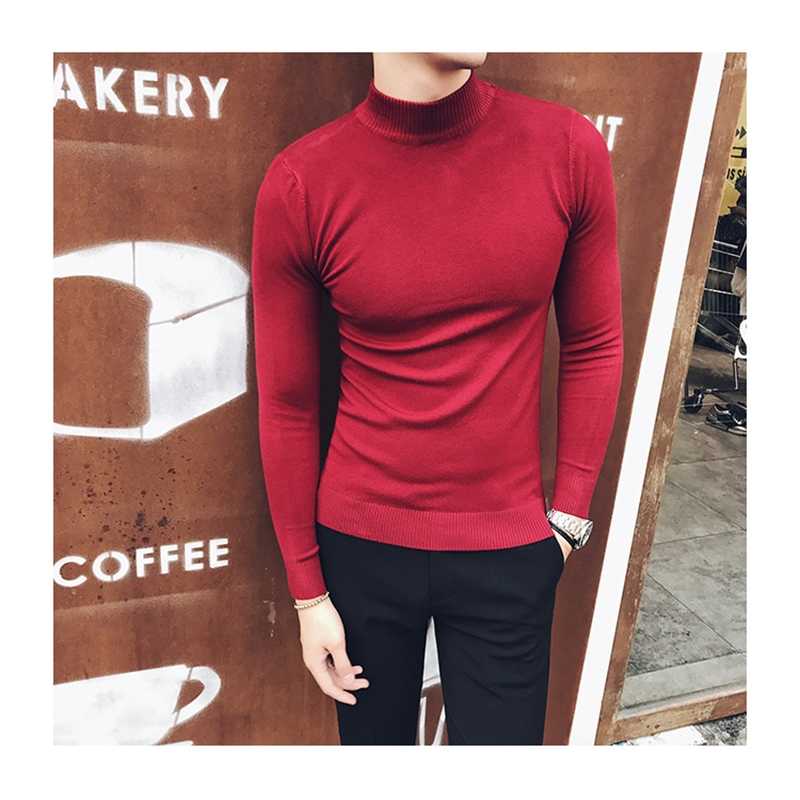 Personalized men sweater regular long sleeve round neck customize advertising sweater A832 male round V neck wine red blue 211018