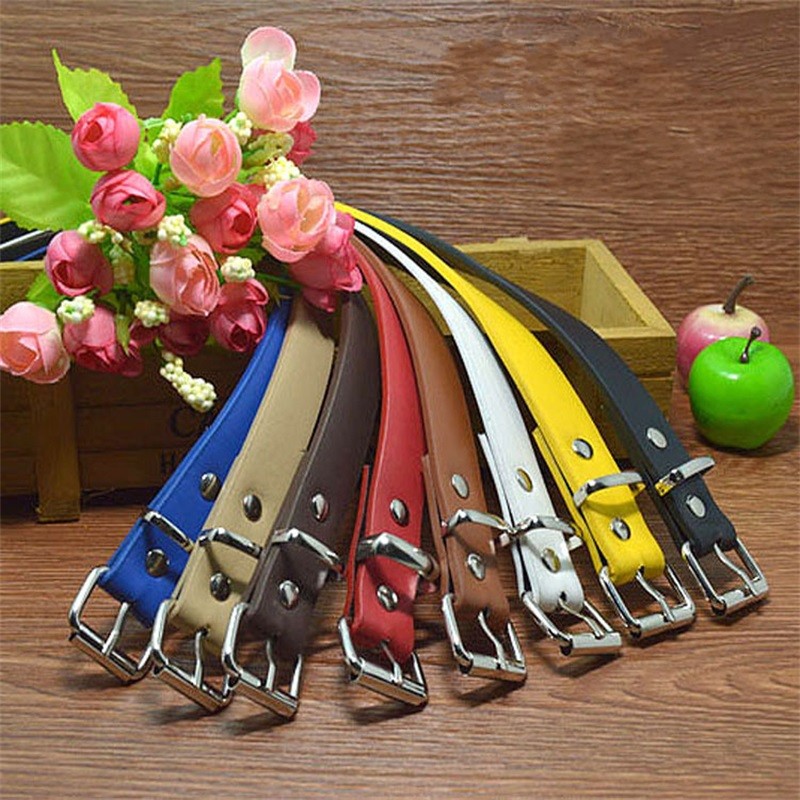 Simple Design Kids Faux Leather Belts Plsin Color Children Buckle Belt Girls Boys Leisure Strap High Quality 954 V2 от DHgate WW