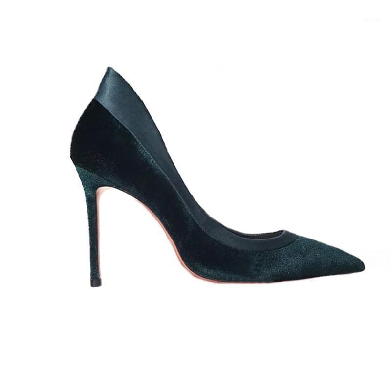 Summer Est High Heels Woman Sexy Pointed Toe Thin Pumps Deep Green Red Velvet Vintage Dress Shoes, Black
Summer Est High Heels Woman Sexy Pointed Toe Thin Pumps Deep Green Red Velvet Vintage Dress Shoes, Black