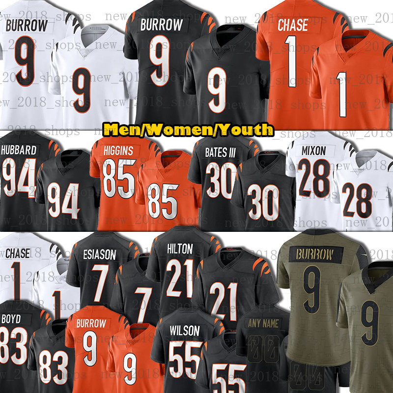 9 Joe Burrow Ja'Marr Chase Joe Mixon Tee Higgins Sam Hubbard Tyler Boyd C.J. Uzomah Evan McPherson Football Logan Wilson Jersey Trey Hendrickson Khalid Kareem Cam Sample, Custom women jersey(m h)
9 Joe Burrow Ja'Marr Chase Joe Mixon Tee Higgins Sam Hubbard Tyler Boyd C.J. Uzomah Evan McPherson Football Logan Wilson Jersey Trey Hendrickson Khalid Kareem Cam Sample, Custom women jersey(m h)