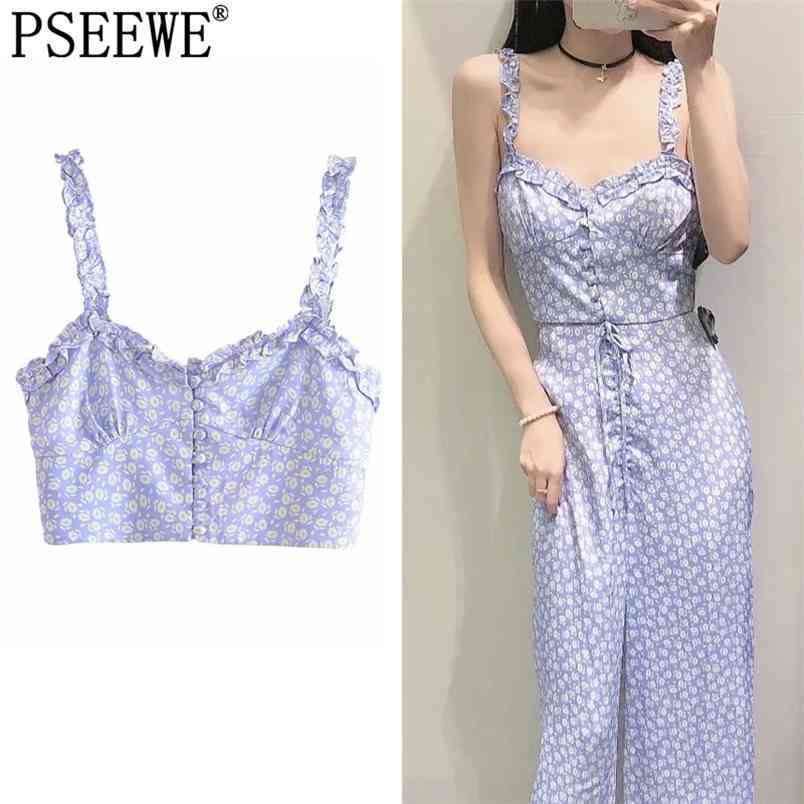 Blue Floral Crop Top Woman Sleeveless V Neck Corset Sexy Short Women Ruffle Straps Cottagecore Summer s 210519
Blue Floral Crop Top Woman Sleeveless V Neck Corset Sexy Short Women Ruffle Straps Cottagecore Summer s 210519
