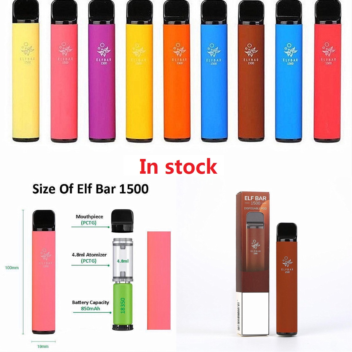 Elf Bar 1500 Puffs E Cigarette Vape Pod Disposable Device Kit 850mAh Battery 4.8ml Pre-filled Pods Disposables 20 Colors Puff Bars In stock
Elf Bar 1500 Puffs E Cigarette Vape Pod Disposable Device Kit 850mAh Battery 4.8ml Pre-filled Pods Disposables 20 Colors Puff Bars In stock