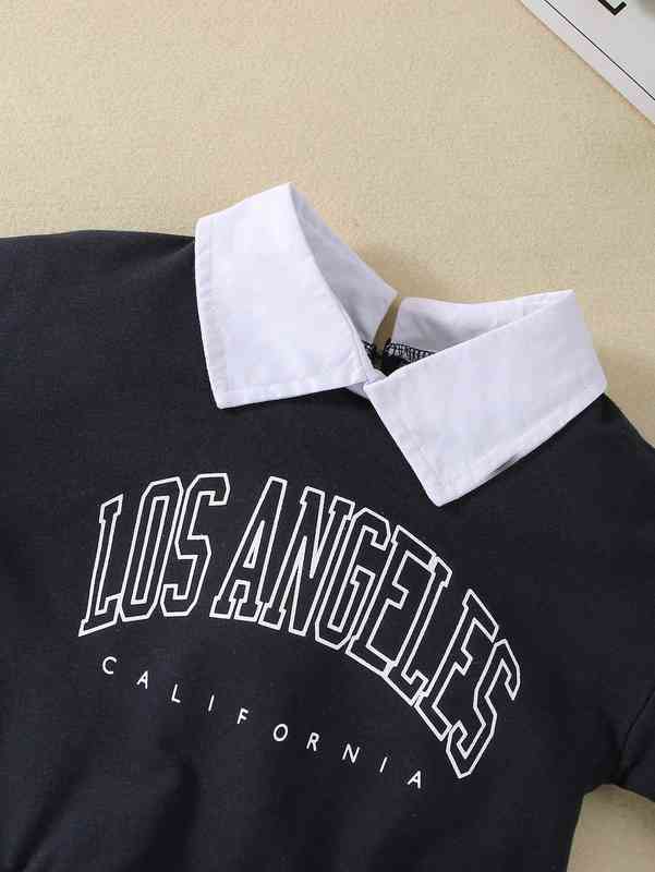 Baby Letter Graphic Sweatshirt Dress SHE