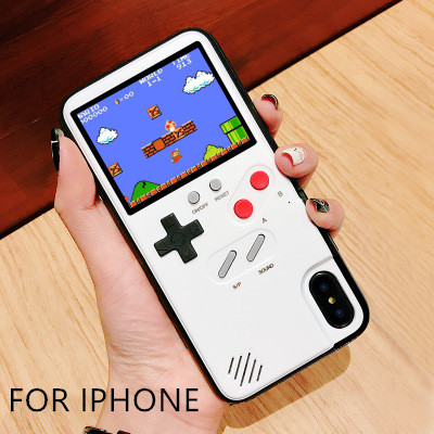 Electronic Game Console Phone Case For Apple iPhone 12Mini 12ProMax 11ProMax X XS XR 8 7 6 6S Plus Color Screen Shockproof Cover