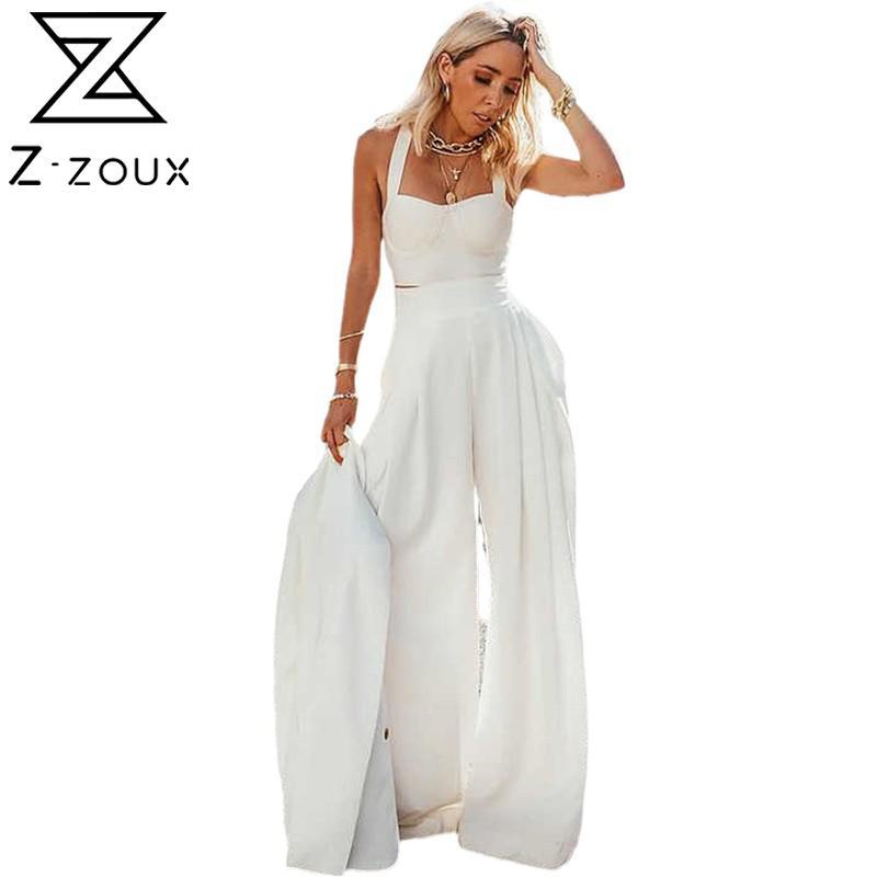 Women Pant Sets Wrapped Suspender Vest High Waist Loose Casual Wide Leg Pants Sexy Two Piece Plus Size 2Piece Suits 210524, White
Women Pant Sets Wrapped Suspender Vest High Waist Loose Casual Wide Leg Pants Sexy Two Piece Plus Size 2Piece Suits 210524, White