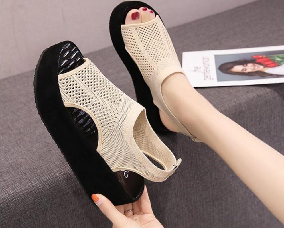 Sandals Sports Women's 2021 Summer Thick-soled Foot Fish Mouth Shoes Platform All-match