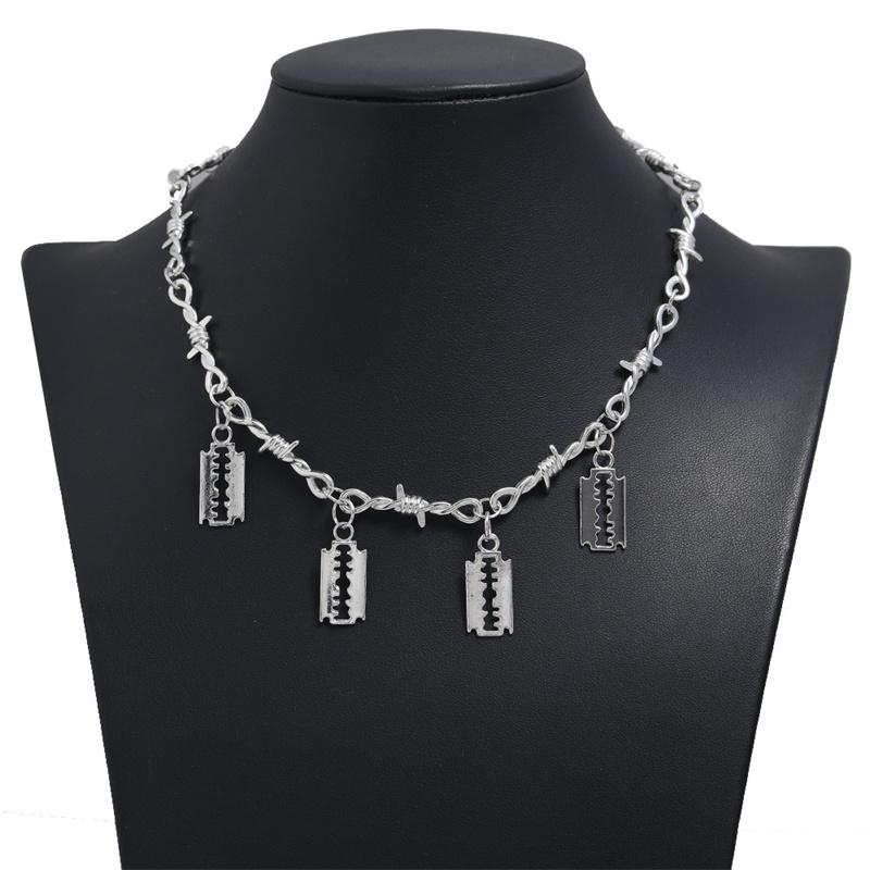 Chains Small Wire Brambles Iron Unisex Choker Necklace Women Hip-hop Gothic Punk Blade Barbed Little Thorns Chain Gifts
Chains Small Wire Brambles Iron Unisex Choker Necklace Women Hip-hop Gothic Punk Blade Barbed Little Thorns Chain Gifts