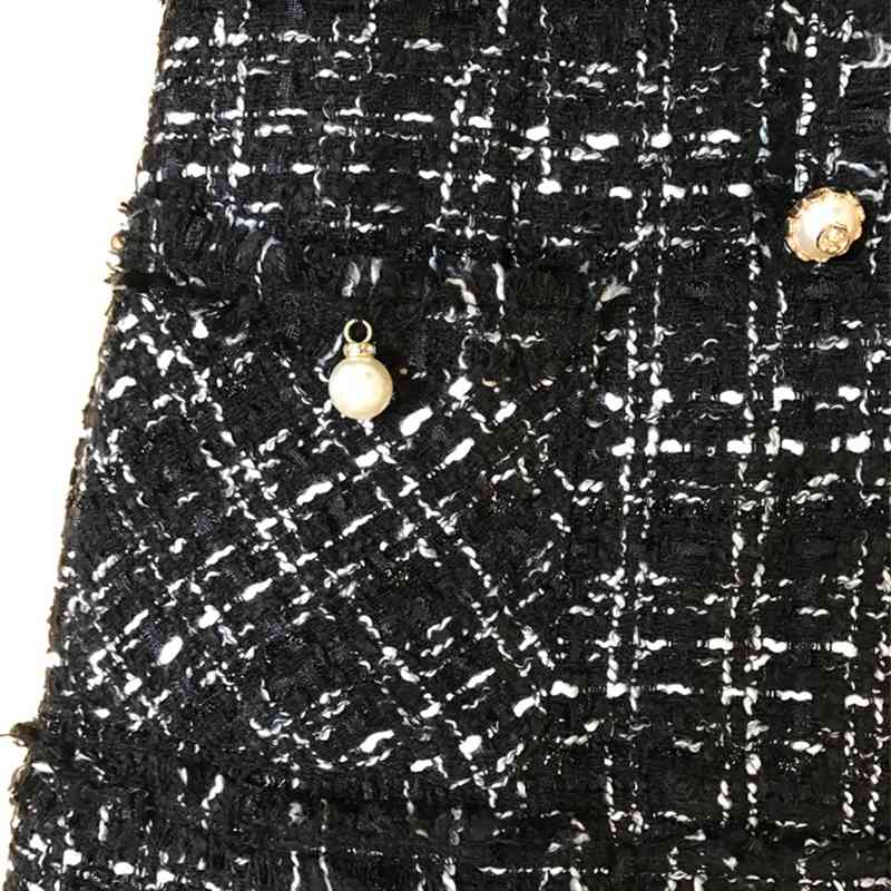 Arrival Winter Runway Short Sleeve Plaid Tweed Dress Autumn Chic Women Elegant Vintage Casual Woolen Dresses Vestido 210520