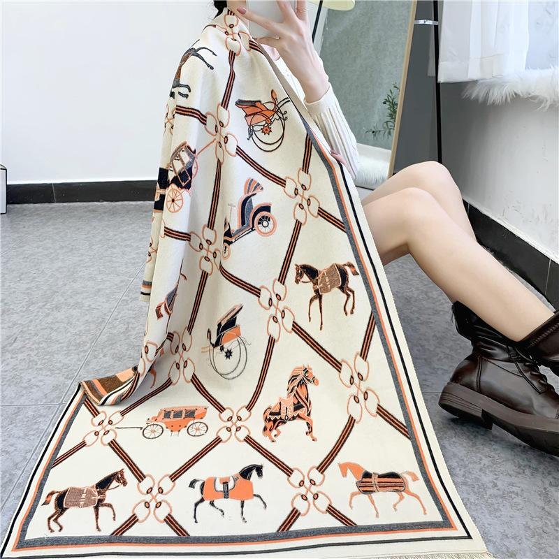 Scarves Women Cashmere Shawl Scarf Print Wraps Blanket Winter Warm Designer Female Fashion Neckerchief Bandana
Scarves Women Cashmere Shawl Scarf Print Wraps Blanket Winter Warm Designer Female Fashion Neckerchief Bandana