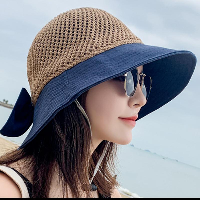 Wide Brim Hats 2021 Summer Bow Sun Hat Cap Floppy Top For Women Beach Panama Straw Dome Bucket Hollow Out Visor Bonnet, Blue;gray
Wide Brim Hats 2021 Summer Bow Sun Hat Cap Floppy Top For Women Beach Panama Straw Dome Bucket Hollow Out Visor Bonnet, Blue;gray