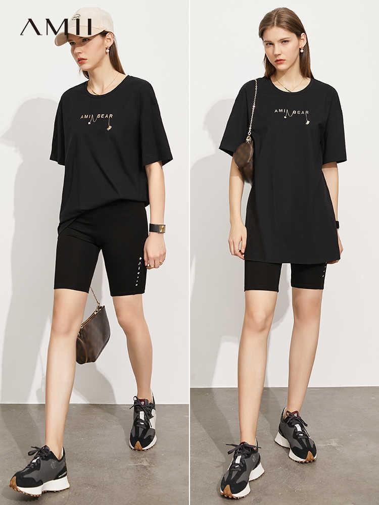 Minimalism Summer Fashion Tshirt For Women Streetwear Letter Printed Oneck Loose Women's Tops 12120263 210527