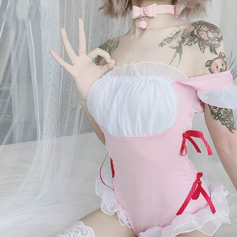 Japanese Kawaii Maid Uniform Sexy Erotic Lingerie School Girl Catsuit Cosplay Costumes Backless Open Crotch Love Live Cosplay, Red
Japanese Kawaii Maid Uniform Sexy Erotic Lingerie School Girl Catsuit Cosplay Costumes Backless Open Crotch Love Live Cosplay, Red