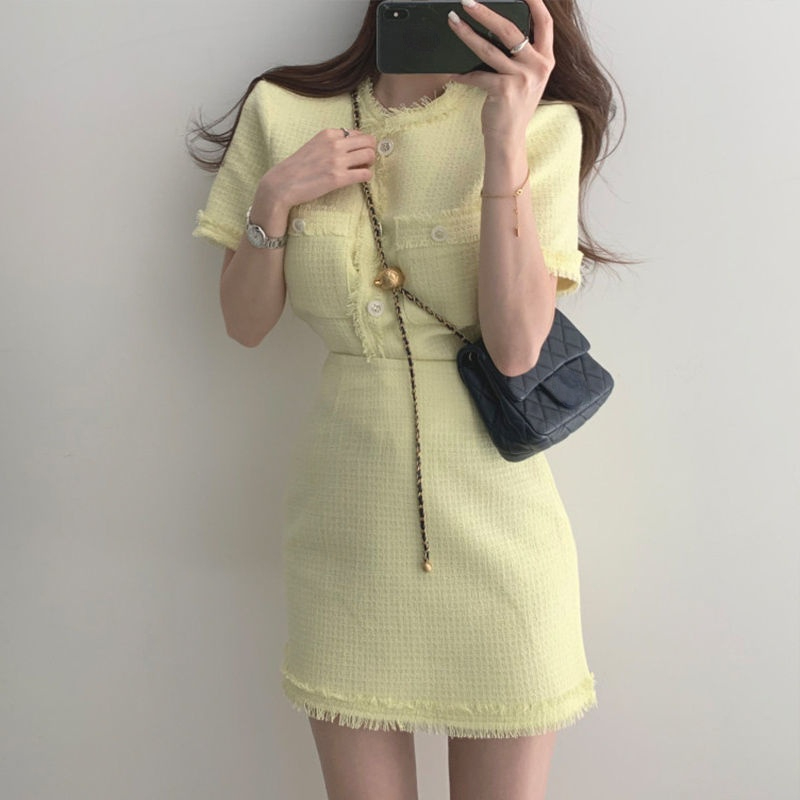 Nomikuma Korean Elegant Two Pieces Outfits Short Sleeve Pockets Cardigan Tops + High Waist Mini Skirt Women Fashion Sets 6H127 210427