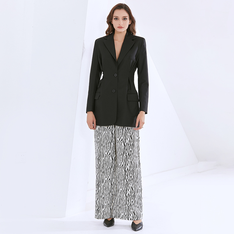 Autumn Blazer Dress For Women Notched Long Sleeve High Waist Minimalist Mini Dresses Female Fashion Clothing 210520