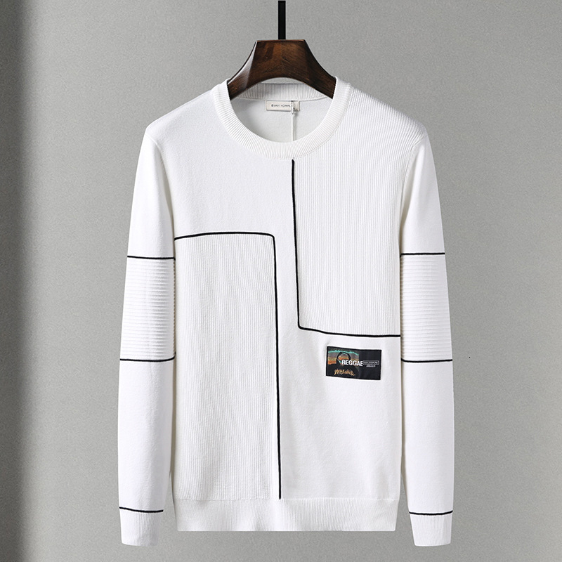 sweaters knit men's sweater autumn winter 2021 korean round neck casual fashion trend long sleeve, White;black
sweaters knit men's sweater autumn winter 2021 korean round neck casual fashion trend long sleeve, White;black