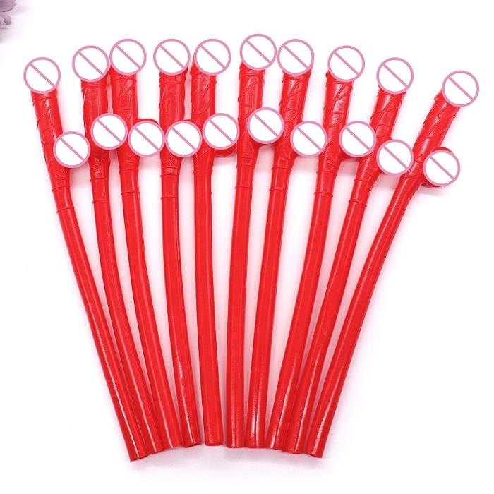 Party Decoration 10 Pcs Drinking Penis Straws Bride Shower Sexy Hen Night Willy Novelty Nude Straw For Bar Bachelorette Supplies