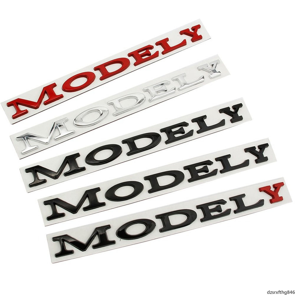 Car 3D Metal Letters Sticker For Tesla Model Y Modely Back Trunk English alphabet Replace Sticker Badge, Colour
Car 3D Metal Letters Sticker For Tesla Model Y Modely Back Trunk English alphabet Replace Sticker Badge, Colour