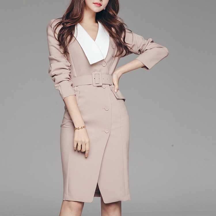 Dress autumn and winter ladies temperament slim high waist women' clothing Office Lady Polyester Knee-Length 210603, Apricot
Dress autumn and winter ladies temperament slim high waist women' clothing Office Lady Polyester Knee-Length 210603, Apricot
