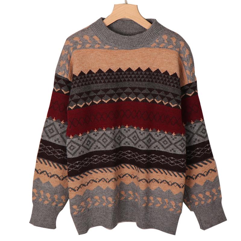 Women's Sweaters Vintage Sweater Winter Women Pullover Knit Striped Jumpers Loose Pull Korean Style Knitwear Casual Top Argyle, White;black
Women's Sweaters Vintage Sweater Winter Women Pullover Knit Striped Jumpers Loose Pull Korean Style Knitwear Casual Top Argyle, White;black