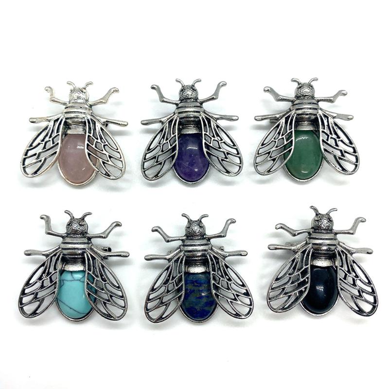 Charms Natural Stone Pendant Mixed Tiger Eye Lapis Lazuli Quartz Crystal Animal Bee Vintage Silver Brooch Jewelry Making 1 Pcs, Bronze;silver
Charms Natural Stone Pendant Mixed Tiger Eye Lapis Lazuli Quartz Crystal Animal Bee Vintage Silver Brooch Jewelry Making 1 Pcs, Bronze;silver