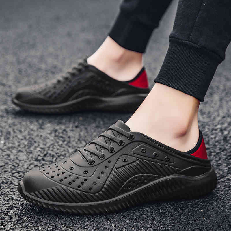 Lightweight Kitchen Non-slip Work Shoes Breathable Resistant Cook Chef Summer Outdoor Beach Wading Men 210804, Black
Lightweight Kitchen Non-slip Work Shoes Breathable Resistant Cook Chef Summer Outdoor Beach Wading Men 210804, Black