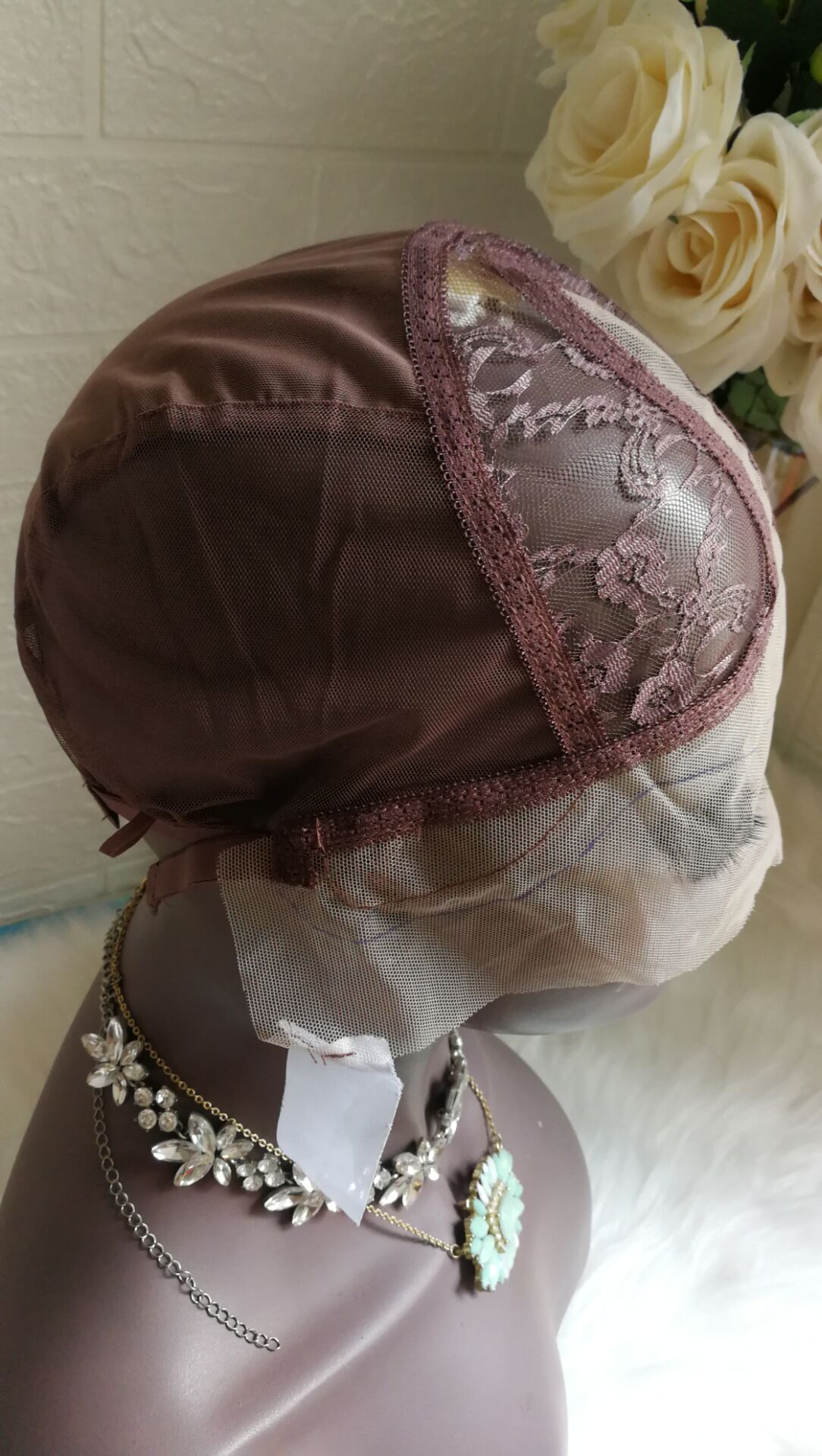 1pcs/bag Wig Caps for Making Wigs Full Lace Wig Weaving Cap Mesh Base Machine Made Stretchy Net Medium with Adjustable Strap