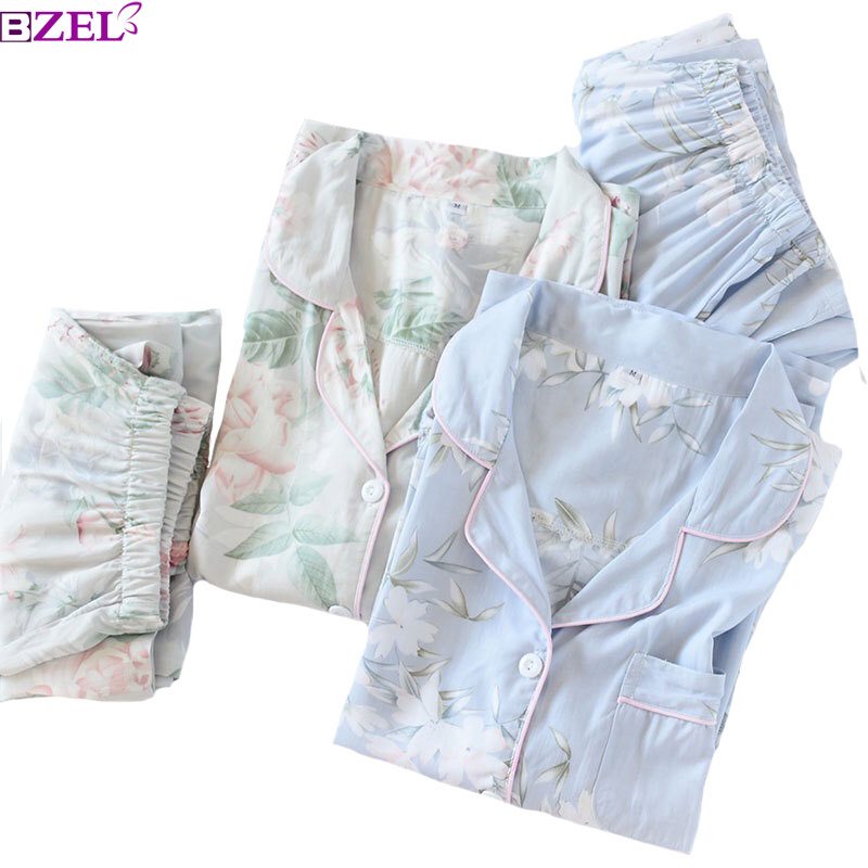 2021 Spring New Ladies Pajamas Set Floral Printed Soft Sleepwear Cotton Simple Style Women Long Sleeve+Pants 2Piece Set Homewear, Green
2021 Spring New Ladies Pajamas Set Floral Printed Soft Sleepwear Cotton Simple Style Women Long Sleeve+Pants 2Piece Set Homewear, Green