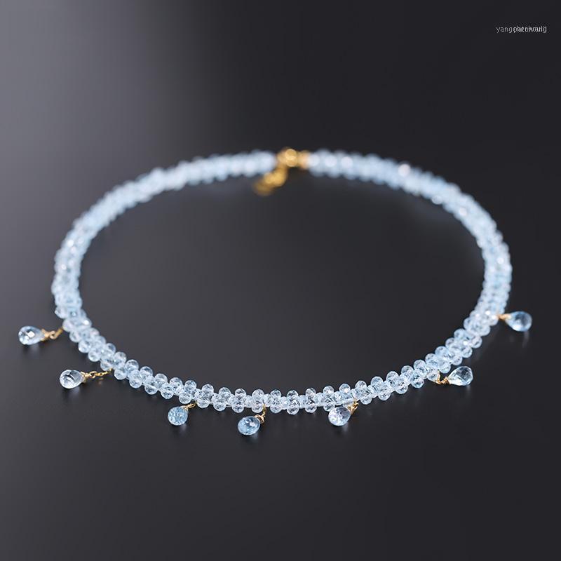 Sky Blue Topaz Necklace Female Natural 18k Gold Niche Designer1
Sky Blue Topaz Necklace Female Natural 18k Gold Niche Designer1