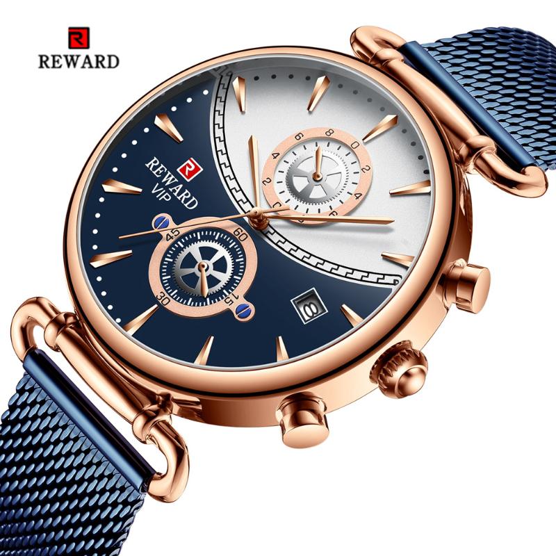 Wristwatches Reward Men Watch Waterproof Chronograph Mens Watches Top Brand Sports Auto Date Mesh Quartz For Relogio Masculino, Slivery;brown
Wristwatches Reward Men Watch Waterproof Chronograph Mens Watches Top Brand Sports Auto Date Mesh Quartz For Relogio Masculino, Slivery;brown
