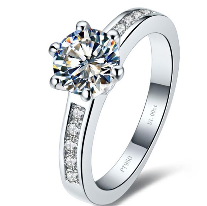 Solid Platinum PT950 Ring 1CT Moissanite Diamond Wedding Fine Jewelry Xmas Gift Mother Day Present Party Accessories Cluster Rings
Solid Platinum PT950 Ring 1CT Moissanite Diamond Wedding Fine Jewelry Xmas Gift Mother Day Present Party Accessories Cluster Rings