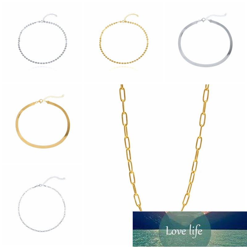 CANNER Real 925 Sterling Silver Necklace For Women Jewelry Diamond Chain Necklace Simple Paperclip Flat Snake Disc Collar Factory price expert design Quality
CANNER Real 925 Sterling Silver Necklace For Women Jewelry Diamond Chain Necklace Simple Paperclip Flat Snake Disc Collar Factory price expert design Quality