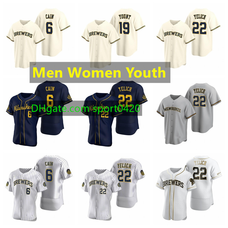 Milwaukee Brewers Baseball Jerseys Christian Yelich #22 Jersey 19 Robin Yount 6 Lorenzo Cain 8 Ryan Braun Men Women Youth 0420, Blue;black
Milwaukee Brewers Baseball Jerseys Christian Yelich #22 Jersey 19 Robin Yount 6 Lorenzo Cain 8 Ryan Braun Men Women Youth 0420, Blue;black