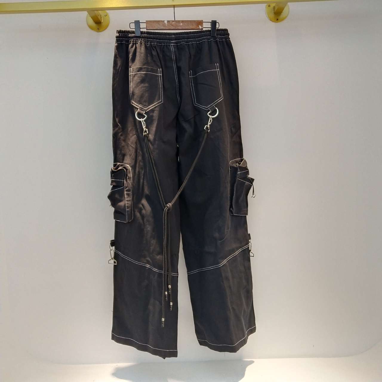 Autumn Women's Jeans Zipper High Waist Loose Casual Cowboy Cargo Pants Fashion Wide Leg Denim Trousers ZC247 210427