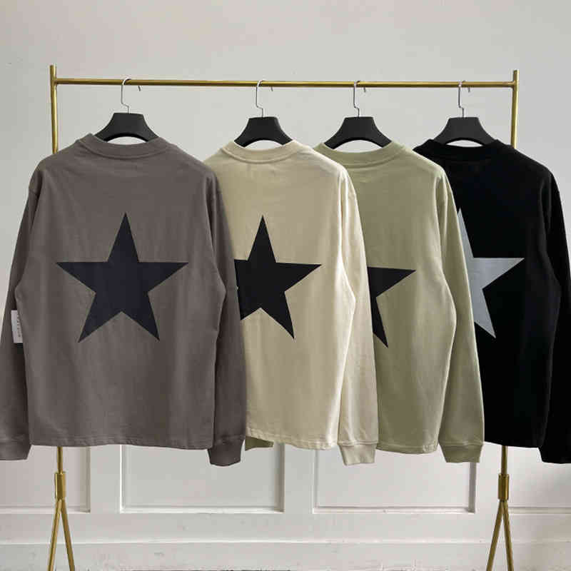 2021 Fashion Brand Essentials Bear of God Multi Thread Long Sleeve T-shirt Five Pointed Star Limited Fog High Street Loose Couple, Black
2021 Fashion Brand Essentials Bear of God Multi Thread Long Sleeve T-shirt Five Pointed Star Limited Fog High Street Loose Couple, Black