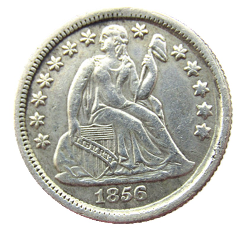 US 1856 P/S Liberty Seated Dime Silver Plated Copy Coin Craft Promotion Factory Price nice home Accessories Silver Coins
US 1856 P/S Liberty Seated Dime Silver Plated Copy Coin Craft Promotion Factory Price nice home Accessories Silver Coins